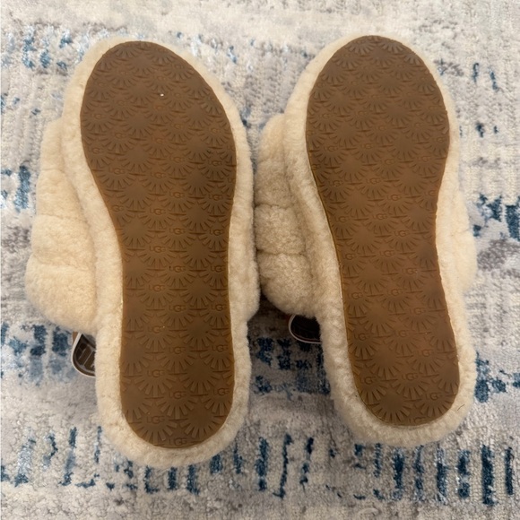 UGG Cream Fluffy Slides - Picture 2 of 4